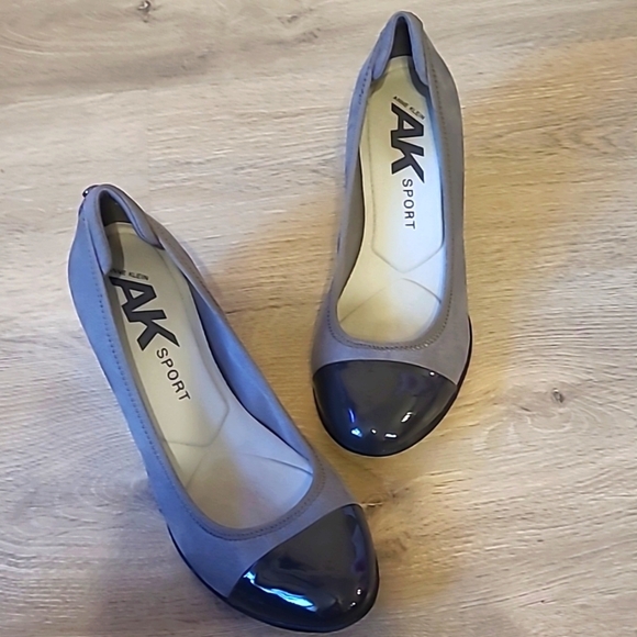 Anne Klein Sport Black Wedge Slip On Rubber Support 3” Wedge Shoe Size 8.5 - Picture 1 of 8